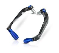 TOPOLVLCKC Universal Motorcycle Aluminum Alloy Carbon Fiber Handlebar Brake Clutch Lever Hand Guard Protector Motorcycle Clutch Guard(Blue)