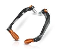 TOPOLVLCKC Universal Motorcycle Aluminum Alloy Carbon Fiber Handlebar Brake Clutch Lever Hand Guard Protector Motorcycle Clutch Guard(Orange)