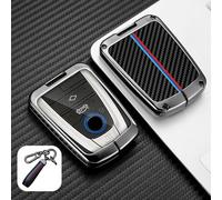 TOPOND for BMW i3 i8 Key Fob Cover with Keychain Key Ring, Premium Soft TPU Full Protector Smart 4 Buttons Key Fob case for BMW i3 i8 BMW i Key Cover