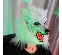 TOPOQ Halloween Wolf Head Mask Werewolf Mask for Adults Horror Scary Animal Head Masks Halloween Costume Party Masks Fancy Dress Cosplay Accessories Props
