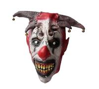 TOPOQ Horned Clown Mask with Bells Adults Joker Mask Scary Halloween Costume Party Masks Demon Vampire Masks Fancy Dress Cosplay Accessories Props