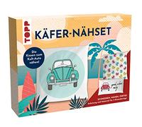 TOPP Sewing Kit Cushion Covers VW Beetle: The Cushions for the Cult Car for Sewing with Material and Instructions 3 Cushion Covers Approx. 2 x 40 x 40 cm + 40 x 20 cm