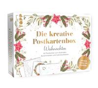 TOPP The Creative Postcard Box: Christmas 60 Postcards for Colouring, Cutting and Customising. High-quality cardboard box, 60 cards with motif print.