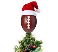 Topper for the Christmas Tree | Football Santa Hat Christmas Tree Decoration | Table Decoration for Home Party, Indoor Outdoor Parties Studio Bedroom Living Room Door Home
