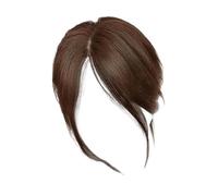 Topper Middle Part Bangs - Fake Hair Bangs Middle Side Part Hairpiece,Women Natural Looking Volume Enhancement Wig for Social Banquets Daily Commuting Business Trip