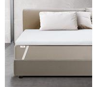 Topper ventilated Memory Foam Euro King XL | Mattress Corrector 6 cm | Mattress padding with Removable Cover | Antibacterial and Antifungal