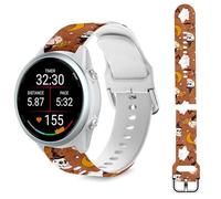 TopPerfekt 18MM Band Compatible with Garmin Forerunner 265S/255S/Venu 3S/2S/Vívoactive 4S/Vívomove 3S, Quick Release Soft Silicone Straps Bracelet Fit for Smartwatch for Women Men(Orange Goblin)