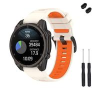 TopPerfekt 22mm Watch Strap Compatible with Garmin Fenix 8 47mm, Soft Silicone Replacement Wristband for Instinct 3 45mm/Tactix 8 47mm/ Descent G1/G2 Smart Watch for Women Men