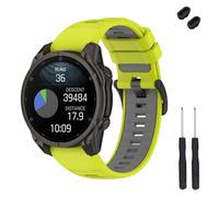 TopPerfekt 26mm Watch Strap Compatible with Garmin Fenix 8 51mm, Soft Silicone Watch Band Wristband for Instinct 3 50mm/Tactix 8 51mm/ Descent Mk1/Mk2 Smart Watch for Women Men