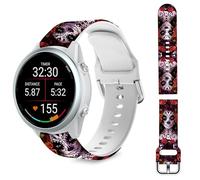 TopPerfekt Band Compatible with Garmin Forerunner 570 42mm/55/Vívoactive 6/5, 20MM Quick Release Soft Silicone Halloween Straps Bracelet Fit for Galaxy Watch 6 Smartwatch for Women Men -Ghost