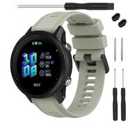 TopPerfekt Band Compatible with Garmin Forerunner 955, Soft Silicone Replacement Watch Band Strap for 955 Smart Watch for Women Men (Grey)
