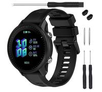 TopPerfekt Band Compatible with Garmin Forerunner 955, Soft Silicone Replacement Watch Band Strap for 955 Smart Watch for Women Men (Black)