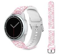 TopPerfekt Band Compatible with Garmin Forerunner 965 Watch - Checkered Soft Silicone Replacement Watch Band Strap for 965 Smart Watch for Women Men - Pink Checkered Cherry