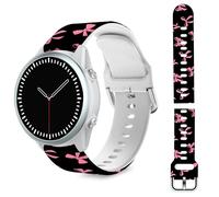 TopPerfekt Band Compatible with Garmin Forerunner 965 Watch - Pink Bow tie Cute Chic Soft Silicone Replacement Watch Band Strap for 965 Smart Watch for Women Men - Black/Pink Bow