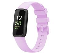 TopPerfekt Bands Compatible with Fitbit Inspire 3, Adjustable Soft Silicone Accessories Sport Strap for Women Men Bands LilacBliss Small