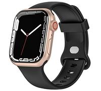 TopPerfekt classical design Sport Strap Compatible with Apple Watch Straps 42/44/45/49mm, Soft Silicone Wristbands Replacement Straps for Apple iWatch Series Ultra SE 7 6 5 4 3 2 1 for Women Men Kids