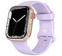 TopPerfekt classical design Sport Strap Compatible with Apple Watch Straps 42/44/45/49mm, Soft Silicone Wristbands Replacement Straps for Apple iWatch Series Ultra SE 7 6 5 4 3 2 1 for Women Men Kids