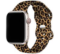 TopPerfekt Double Sided Printed Sport Straps Compatible with Apple Watch Band 42mm 44mm 45mm Women Men, Floral Silicone Printed Fadeless Pattern Sport Strap for iWatch Series 7 6 5 4 3 2 1 SE
