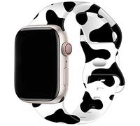 TopPerfekt Double Sided Printed Sport Straps Compatible with Apple Watch Band 42mm 44mm 45mm Women Men, Floral Silicone Printed Fadeless Pattern Sport Strap for iWatch Series 7 6 5 4 3 2 1 SE