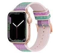 TopPerfekt light change jewellery Thin Bling Straps Compatible with Apple Watch straps 38/40/41/42/44/45/49mm for lady Glitter Soft Silicone Band Strap for iWatch Ultra SE 8 7 6 5 4 3 2 1