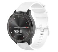 TopPerfekt Sport Strap Compatible with Garmin Venu 4 41mm/3S/2S Quickfit Wristband, 18MM Silicone Adjustable Band Replacement for Vivoactive 4S, Vivomove 3S, Forerunner 265S/255S Music-White 18mm