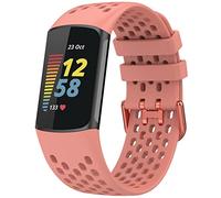 TopPerfekt Sport Straps Compatible with Fitbit Charge 6 Strap, Adjustable Breathable Soft Silicone Sport Replacement Watch Band Straps Wristbands Bracelet for Charge 5 Activity Tracker Women Men
