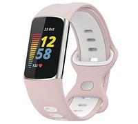 TopPerfekt Sport Straps Compatible with Fitbit Charge 6 Strap, Adjustable Breathable Soft Silicone Sport Replacement Watch Band Straps Wristbands Bracelet for Charge 5 Activity Tracker Women Men