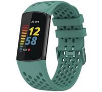 TopPerfekt Sport Straps Compatible with Fitbit Charge 6 Strap, Adjustable Breathable Soft Silicone Sport Replacement Watch Band Straps Wristbands Bracelet for Charge 5 Activity Tracker Women Men