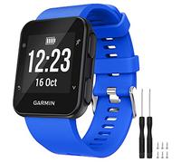 TopPerfekt Strap Compatible with Garmin Forerunner 35, Soft Silicone Replacement Watch Band Strap for Garmin Forerunner 35 Smart Watch, Fit 5.11-9.05 Inch (130-230 mm) Wrist (1- Blue)