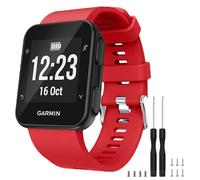 TopPerfekt Strap Compatible with Garmin Forerunner 35, Soft Silicone Replacement Watch Band Strap for Garmin Forerunner 35 Smart Watch, Fit 5.11-9.05 Inch (130-230 mm) Wrist (1- Red)
