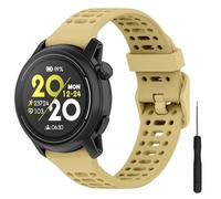 TopPerfekt Strap for Samsung Galaxy Watch 3 Band 45mm, Soft Silicone Band for Galaxy Watch 46mm/Gear S3 Classic/Gear S3 Frontier, for COROS PACE 3 Replacement for Men Women-Light Yellow