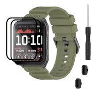 TopPerfekt Straps Compatible for Garmin Venu X1, Soft Silicone Watch Strap, Waterproof Adjustable Sport Replacement Wristbands for Venu X1 Smartwatch for Women and Men (Jungle Green)