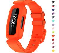 TopPerfekt Straps Compatible with Fitbit Ace 3 for Kids, Soft Silicone Waterproof Bracelet Accessories Sports Watch Strap Replacement for Fitbit Inspire 2/Ace 3 Boys Girls (OrangeRed)
