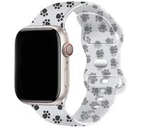 TopPerfekt Transparent Bracelet Compatible with Apple Watch Strap 38 40 41 42 44 45 46 49mm for Ladies and Children, Silicone Sport Replacement Band for iWatch Series 11 10 9 8 7 6 5 4 3 2 1 SE Ultra