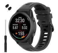 TopPerfekt Watch Band Compatible with Garmin Forerunner 570 47mm, Soft Silicone Replacement Straps Wristbands Fit for Garmin Vívoactive 4/Venu 3/Forerunner265/255 Smartwatch for Women Men Black
