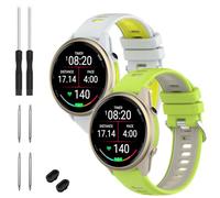 TopPerfekt Watch Band Compatible with Garmin Forerunner 970, Soft Silicone Replacement Straps Wristbands Fit for Garmin Forerunner 965/955 Smartwatch for Women Men 2 Pack (White Stone Lime/Lime Grey)