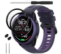 TopPerfekt Watch Straps Compatible with Garmin Forerunner 970, Soft Silicone Replacement Band Wristbands Fit for Garmin Forerunner 965/955/Descent G1 Smartwatch for Women Men Purple