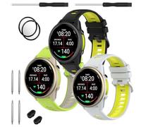 TopPerfekt Watch Straps Compatible with Garmin Forerunner 970, Soft Silicone Replacement Band Wristbands for Garmin Forerunner 965/955 Smartwatch for Women Men 3 Pcs (Lime Series)
