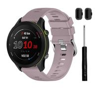 TopPerfekt Watch Straps for Garmin Forerunner 255, Soft Silicone Sport Replacement Band for Forerunner 570 47mm/265/255-Music, Vivoactive 4, Venu 3/2 (22mm) -Violet