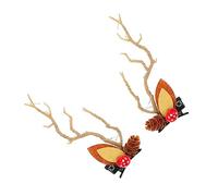 TOPPERFUN 1 Pair Glowing Elk Horn Hair Clips Christmas Costume Antlers for Adults Fun Party Accessories for Cosplay Holiday Celebrations for Festive Hair Styling