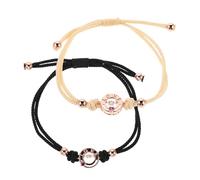 TOPPERFUN 1 Pair Vibrating Couple Bracelets Long Distance Relationship Bracelets Alloy Rope Stay Connected Touch Connection Technology Women Daily Wear