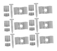 TOPPERFUN 10 Set Electric Guitar String Retainers Metal Headstock String Trees Mounting Screws Electric Guitar Parts Accessories Silver