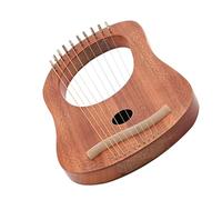 TOPPERFUN 10-string Lyre Harp by Durable Wood Portable Engraved Warm Tone Music Supply