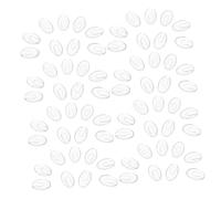 TOPPERFUN 100 Pairs Clear Push-in Nose Pads for Glasses Anti-Slip Eyeglass Nose Pad Cushions with Insert Style Design Easy to Install Replacement Bridge Pieces for Eyewear Frames Fit