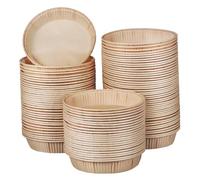 TOPPERFUN 100 Pcs Mini Tart Pans with Raised Edges Small Round Bottom Baking Containers Oven and Microwave Safe Grease for Tarts Pies Quiches and Individual Desserts