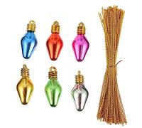 TOPPERFUN 100pcs Colorful Lamp Beads for Hanging Decorations Random Colors for Parties Bedrooms and Stage Decor Simulated Beads with Rope Holiday Accessory