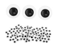 TOPPERFUN 100pcs Googly Eyes Self Adhesive for DIY Hand Puppet Making Animated Movable Eyeballs for Stuffed Crochet Crafts and Family Creative Activities