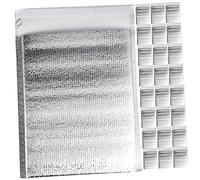 TOPPERFUN 100pcs Insulated Aluminum Foil Thermal Food Bags 15x22+4cm Thickened Portable Pizza Cake Barbecue Cooler Bags for Fresh Food