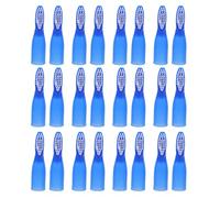 TOPPERFUN 100pcs Mini Oral Care Toothbrushes with Nano PBT Blue Bristles Compact Soft Bristle Toothbrushes for Prisons Hospitals and Travel Bulk