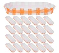 TOPPERFUN 100Pcs Paper Hot Dog Tray, 5.5x2.0x1.2in Disposable Hot Dog Tray, Retro Checkered Hot Dog Wrapping Paper, Rectangular Grooved Hot Dog Greaseproof Liner for Takeaway Hot Dogs, Tortillas